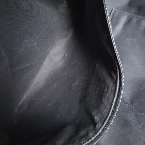 COACH Navy Buffalo Plaid Canvas Tote - Picture 13 of 16